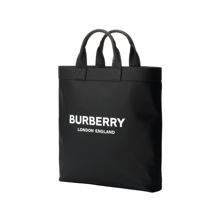 Нейлоновая большая сумка с логотипом Burberry, черная