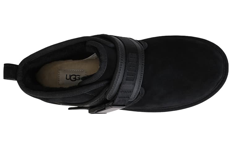 Зимние ботинки UGG Neumel Snapback с пряжкой на флисовой подкладке, черные