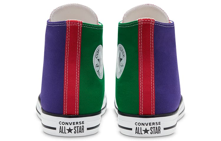 Конверсы Chuck Taylor All Star, зеленый, красный, фиолетовый