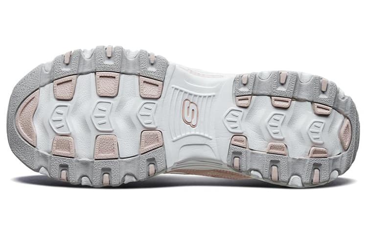 Модные кроссовки Skechers D'lites розовые/белые женские
