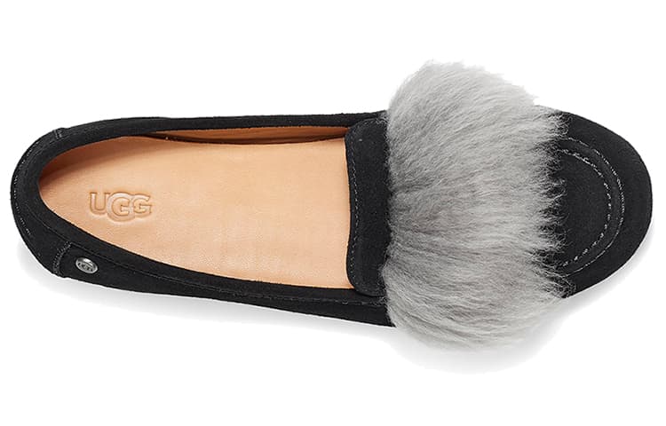 Женские лоферы UGG California Kaley Wisp Ts, 'Black Grey'