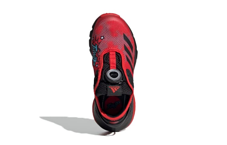 Spiderman x Adidas Activefle Boa K Устойчивые к истиранию низкие детские кроссовки Красный Черный Детский