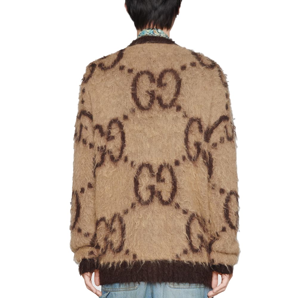 GUCCI Двусторонний жаккардовый кардиган с узором GG