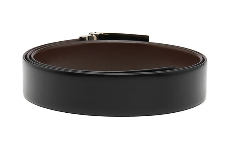 Ремень EMPORIO ARMANI из телячьей кожи, мужской, черный, ширина 3,5 см