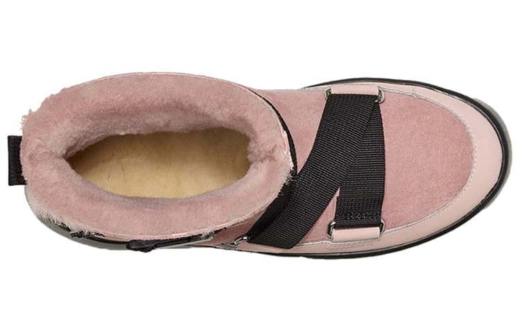 Женские угги Classic Boom с пряжкой розового цвета