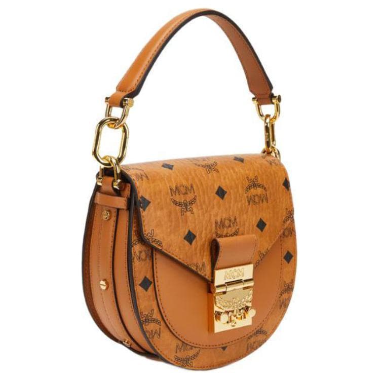 MCM Patricia Visetos Женская сумка из коровьей кожи Коричневый коньячный цвет