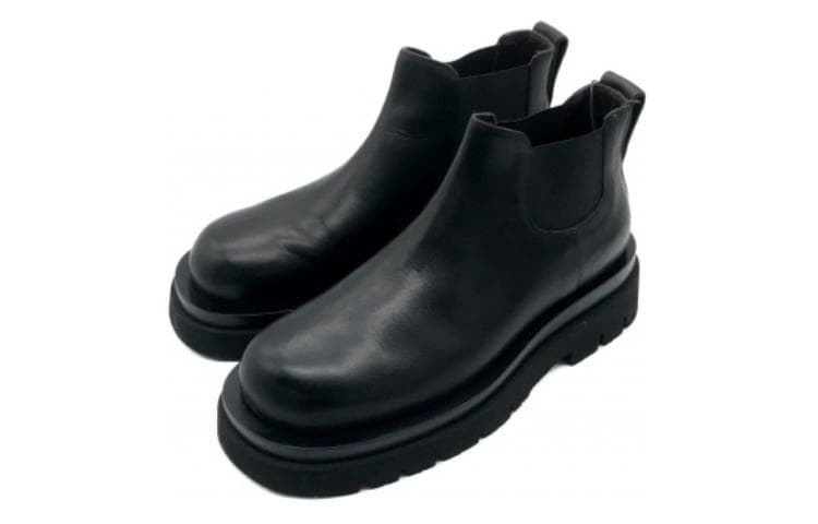 Женские ботинки челси Bottega Veneta Lug Chelsea до щиколотки, черные