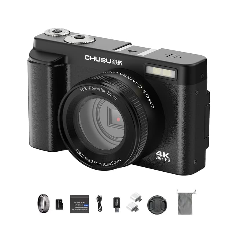 Предварительные цифровые камеры DC 101 L AF, белые, для студентов, кампуса, начального уровня, видеоблог, селфи, 4K HD, высокое разрешение