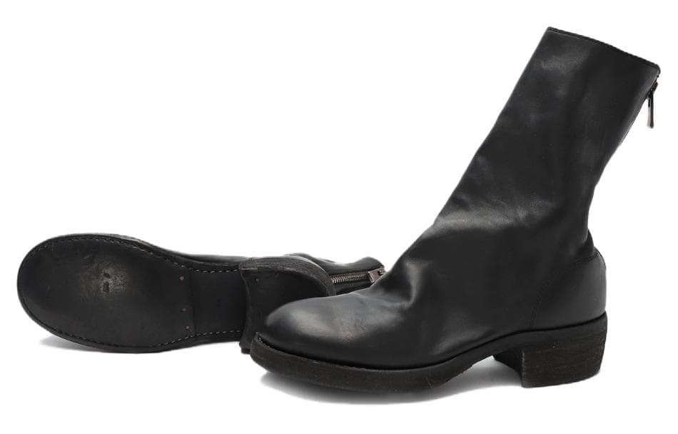 GUIDI Сапоги до колена женские черные