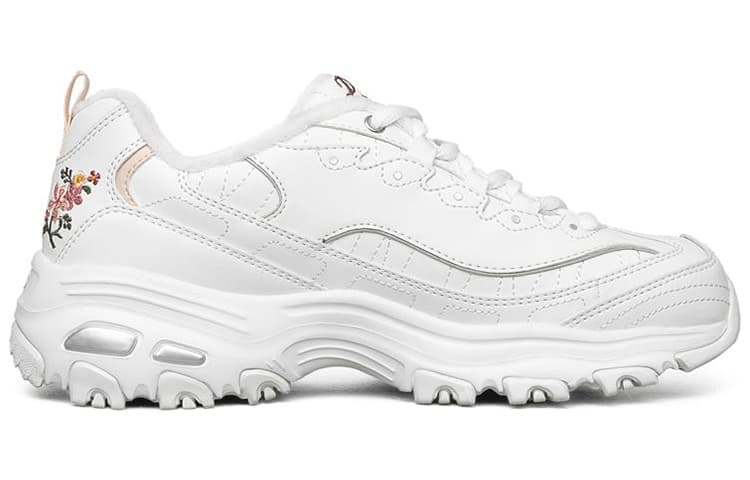 Женские кроссовки Skechers D'lites 1.0 "Белый цветочный"