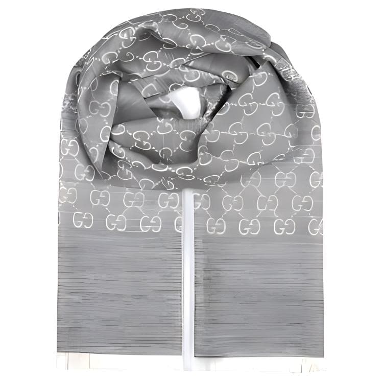 GUCCI Шерстяные вязаные шарфы унисекс Светло-серые