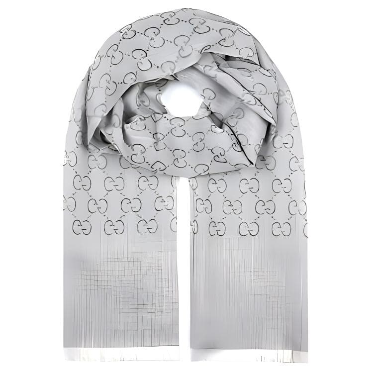 GUCCI Шерстяные вязаные шарфы унисекс Светло-серые