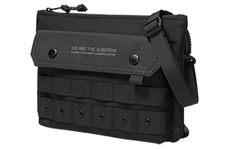 Сумка-конверт Subcrew из полиэстера, маленькая квадратная сумка, сумка через плечо, обычная мужская черная сумка