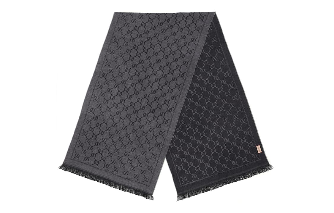 Вязаный шарф GUCCI Gg с жаккардовым узором