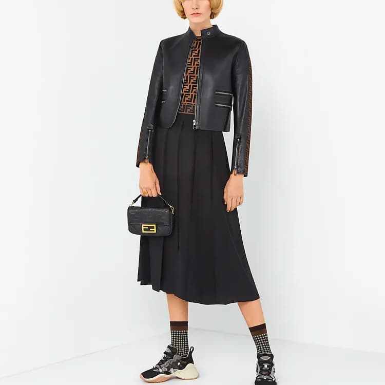 Женский тканевый свитер FENDI с мотивом FF