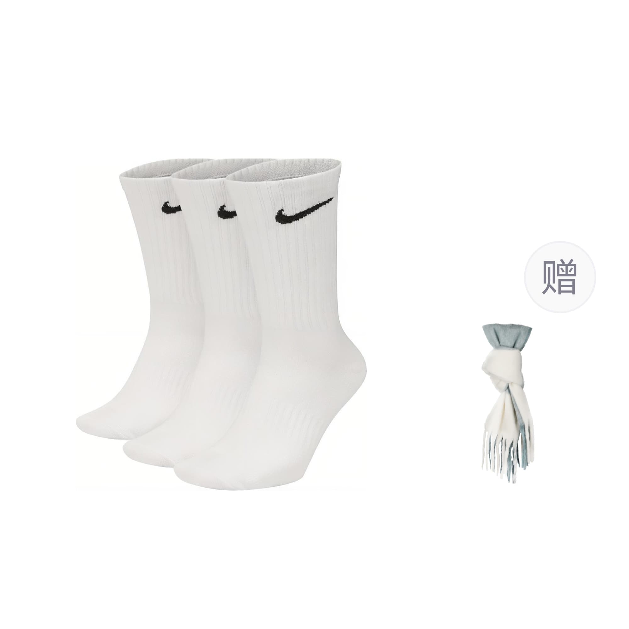 Носки Nike до середины икры унисекс, 3 шт., 6 шт., 9 шт., белые