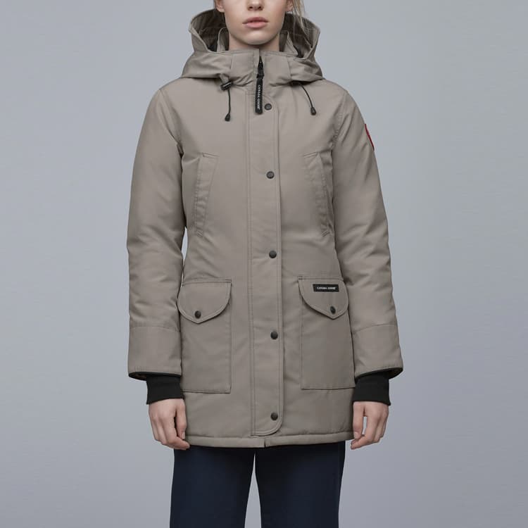 Пуховик Canada Goose Trillium Parka, зимнее женское лаймово-серое пальто