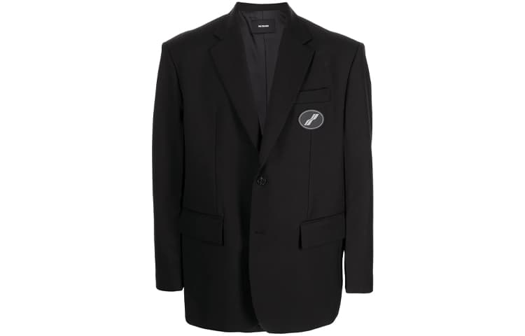 WE11DONE Oversized Suit Logo patch Blazer