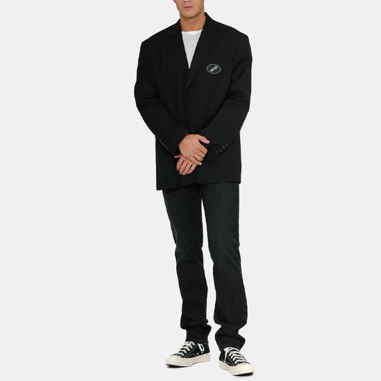 WE11DONE Oversized-костюм Блейзер с нашивкой-логотипом