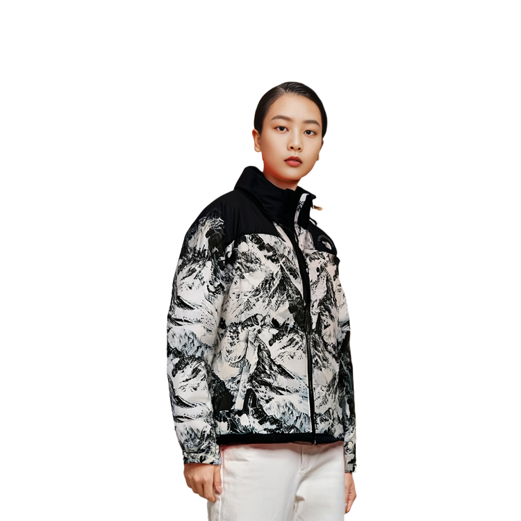 THE NORTH FACE Lhotse Пуховики Snow Mountain Белые унисекс Корейская версия