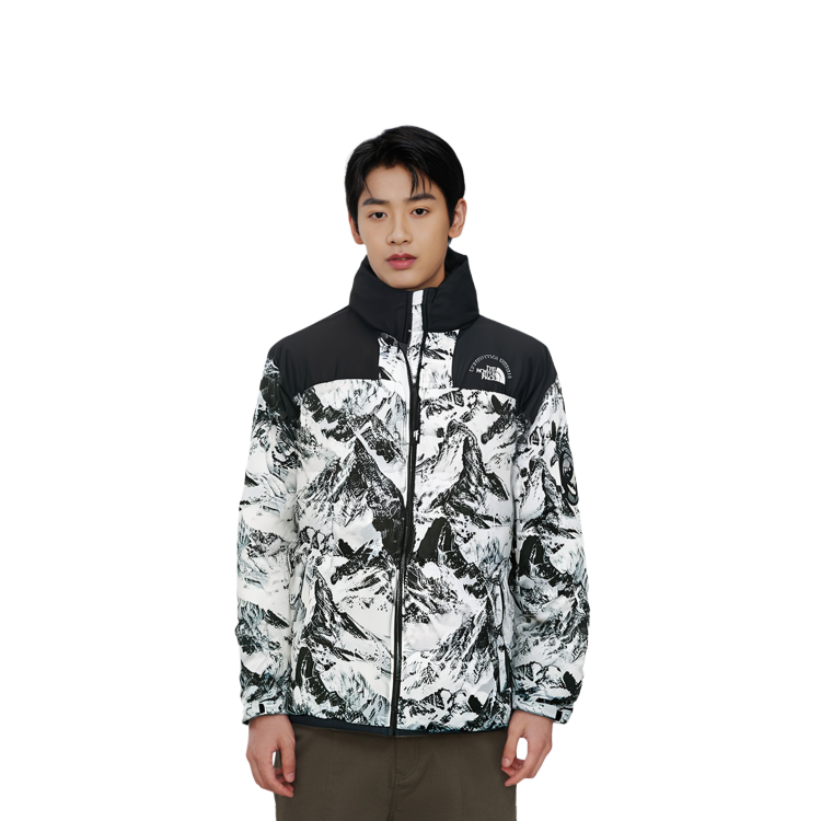 THE NORTH FACE Lhotse Пуховики Snow Mountain Белые унисекс Корейская версия