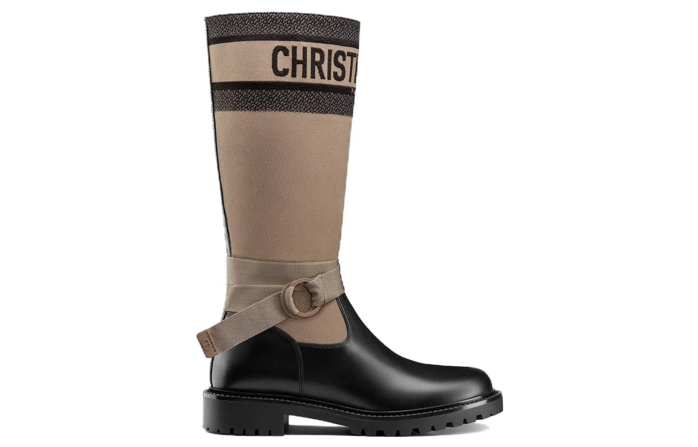 Женские сапоги до колена DIOR D Major, серо-коричневые