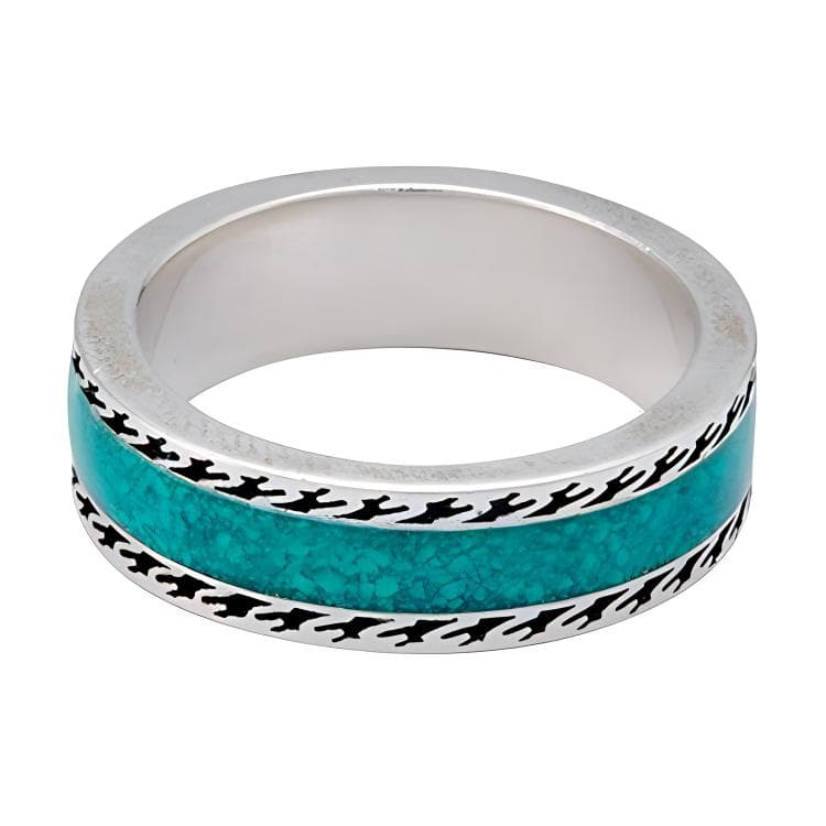 Кольцо GUCCI с переплетенной буквой G, бирюзовой эмалью