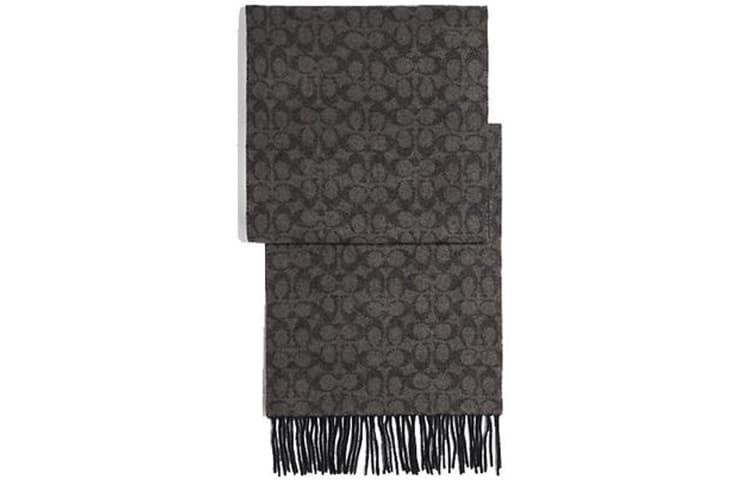 COACH Шерстяные вязаные шарфы мужские черные