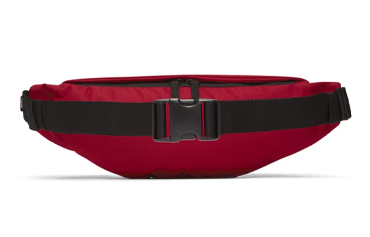 Поясная сумка Nike из полиэстера, стандартный унисекс, красный/черный/белый