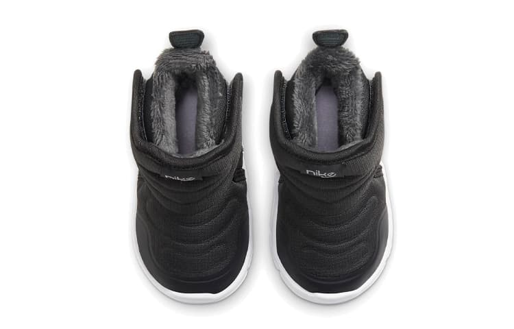 Нескользящие высокие зимние ботинки Nike Novice с термозащитой, черные для младенцев и малышей