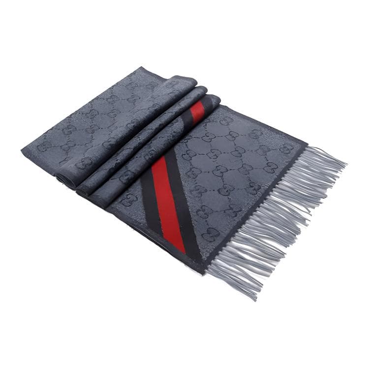 GUCCI Pre Owned Шарф 20-х годов с узором Gg и бахромой по краю