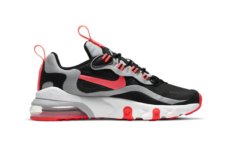 Nike Air Max 270 RT износостойкие амортизаторы низкие кроссовки черный, красный, серый для детей от 3 до 7 лет