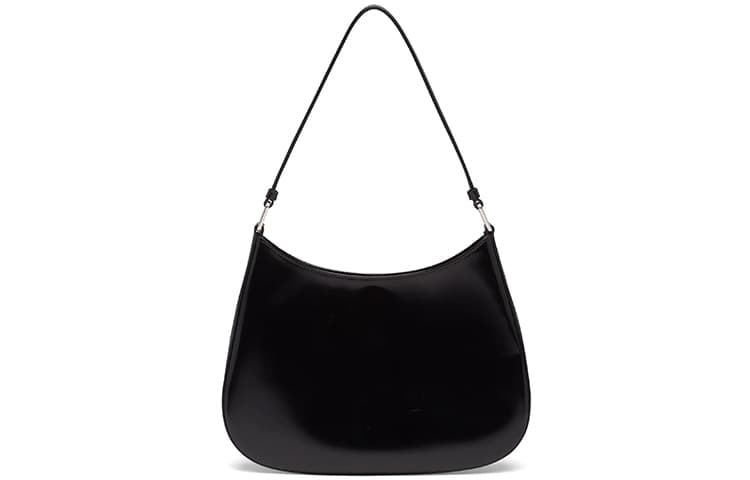 Кожаная сумка через плечо PRADA Cleo, сумка HOBO, женская сумка среднего размера, черная