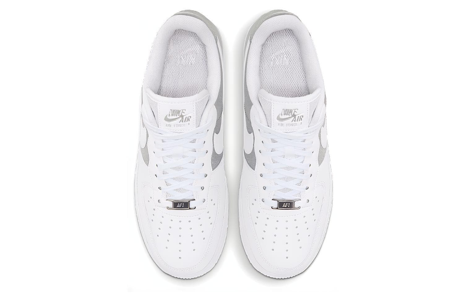 Женские кроссовки Nike Air Force 1 Low 07 белый металлик серебристый