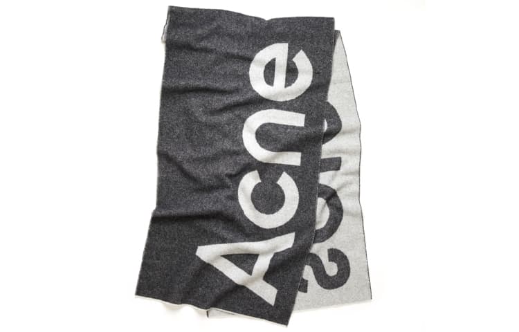 Жаккардовый шарф с логотипом Acne Studios