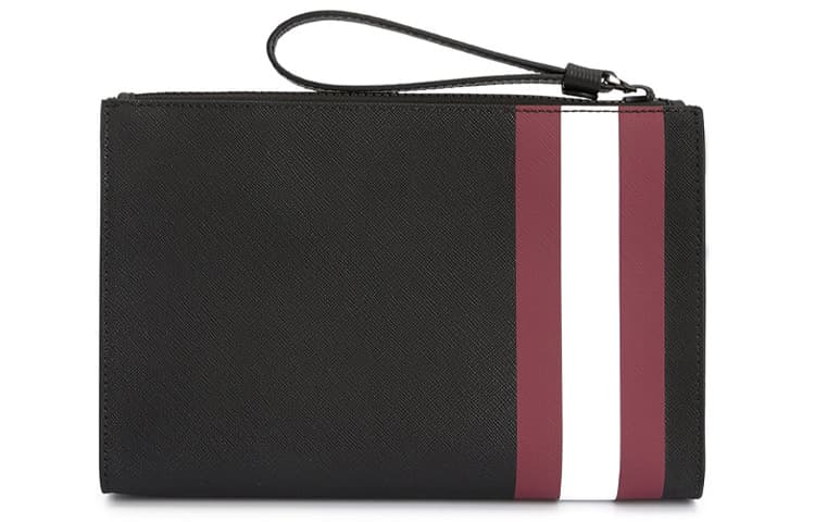 Клатч BALLY из искусственной кожи, обычный мужской, черный