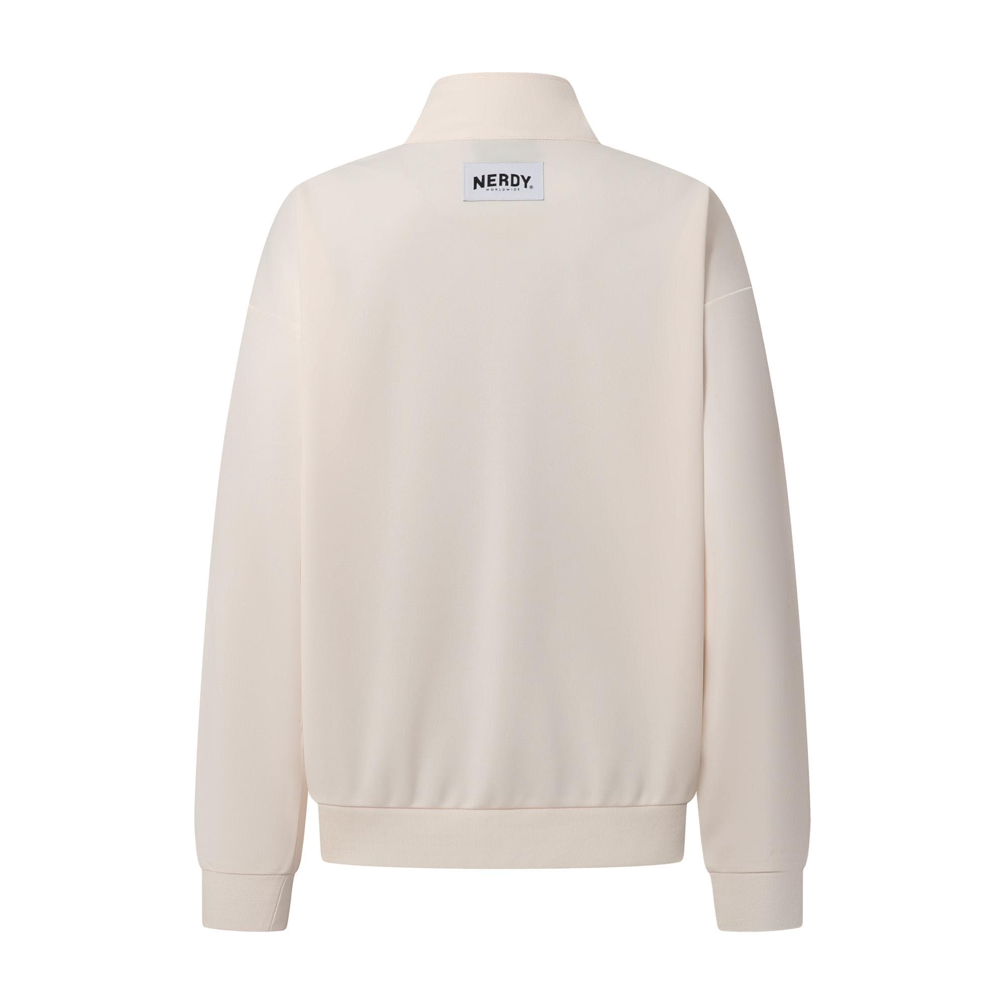NERDY Осенние куртки и пальто унисекс молочно-белого цвета