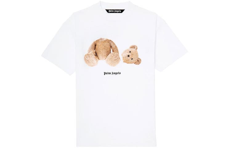 PALM ANGELS Broken Bear Cotton T shirt
