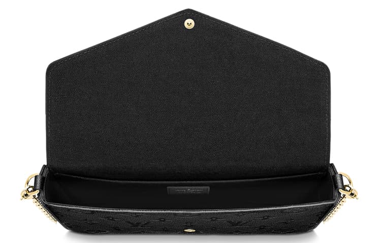 LOUIS VUITTON Клатч Felicie со вставкой на молнии Monogram Empreinte Черный