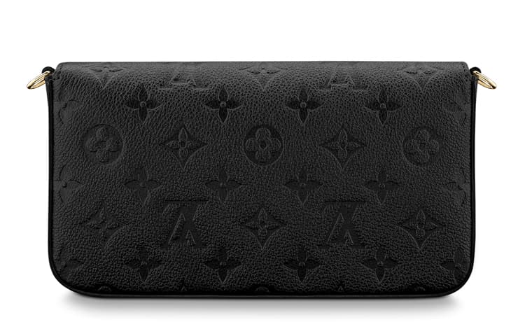 LOUIS VUITTON Клатч Felicie со вставкой на молнии Monogram Empreinte Черный