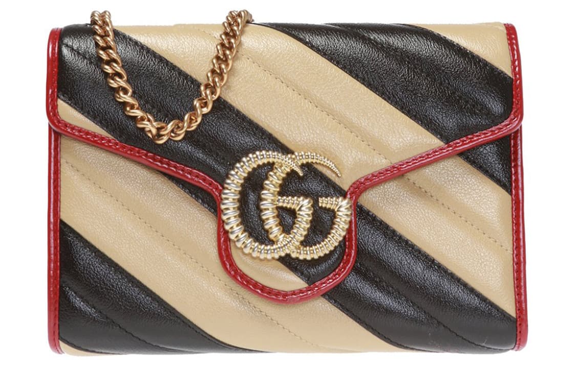 GUCCI Marmont Quilted Leather Wallet, Shoulder Bag, Crossbody Bag Women's