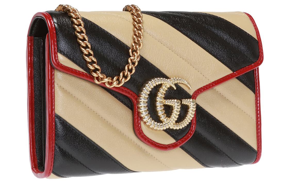 Женский стеганый кожаный кошелек, сумка через плечо, сумка через плечо GUCCI Marmont