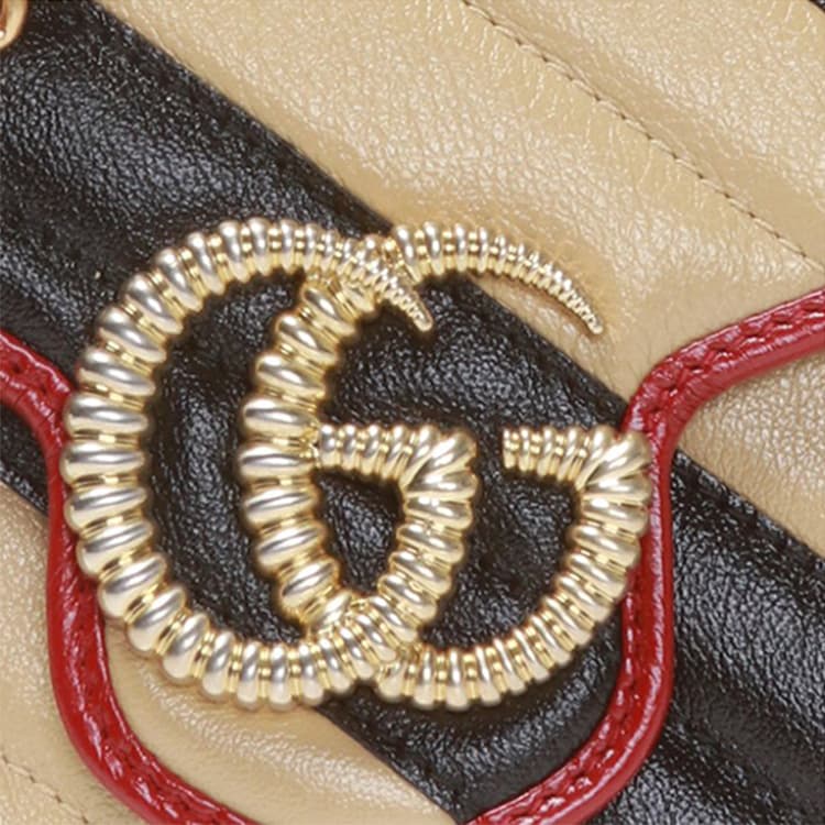 Женский стеганый кожаный кошелек, сумка через плечо, сумка через плечо GUCCI Marmont