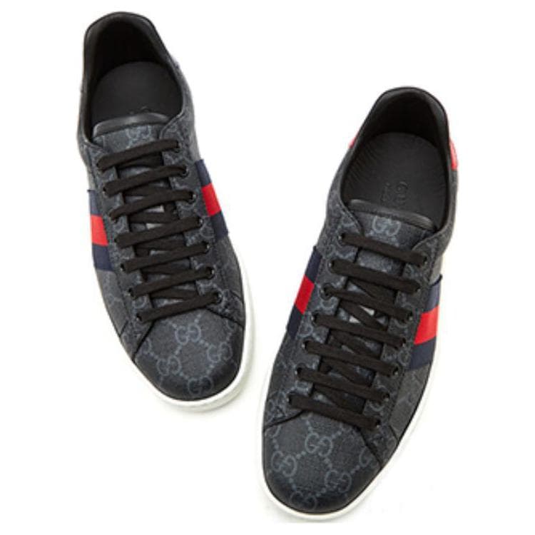 GUCCI Ace Gg Supreme 'Черный Серый'