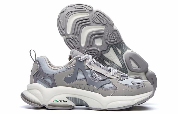 FILA FUSION RJV, амортизирующая, устойчивая к истиранию дышащая повседневная обувь с низким берцем, мужская обувь цвета солнечной энергии, серого цвета