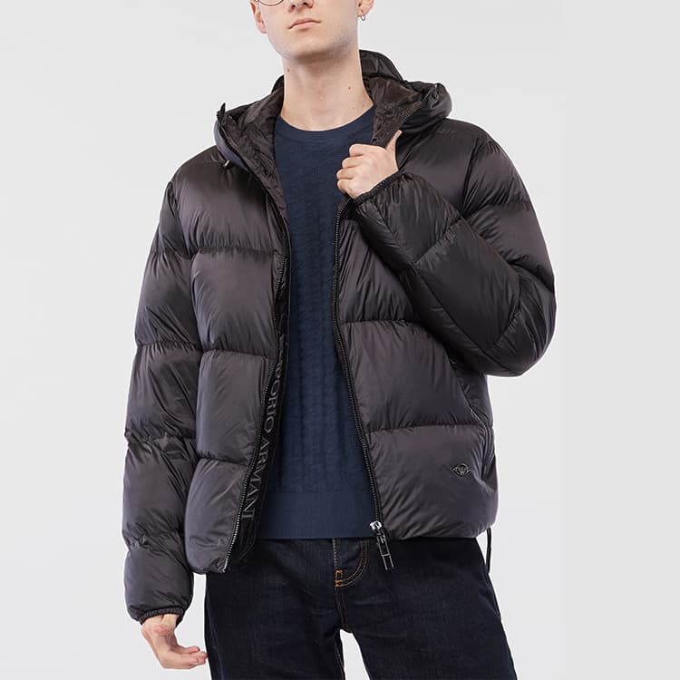 EMPORIO ARMANI Пуховики мужские черные