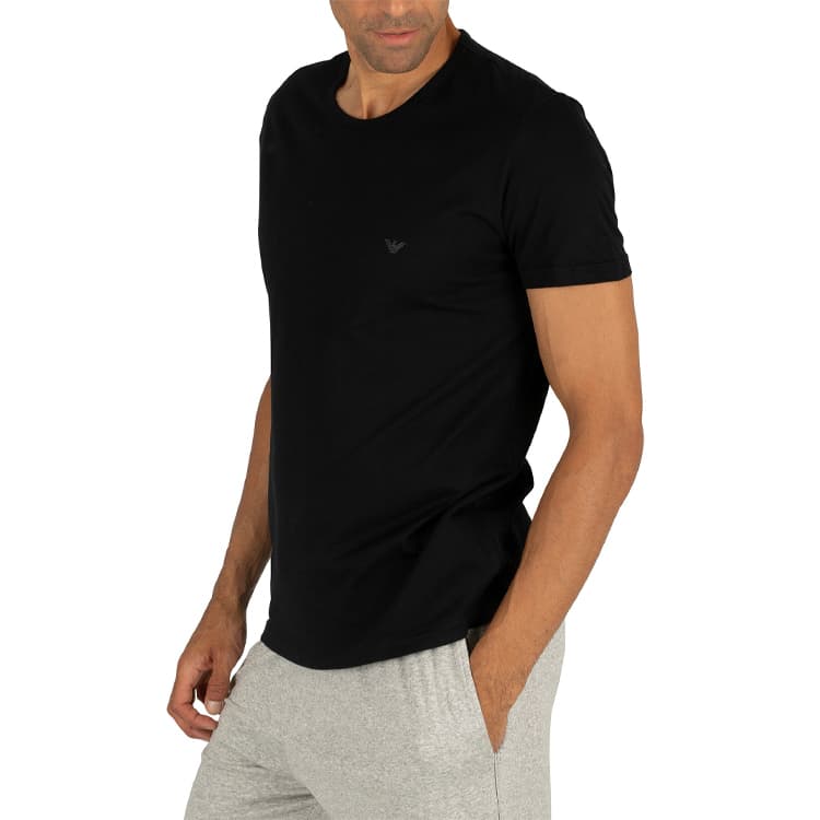 EMPORIO ARMANI Мужские футболки черные, набор из 2 шт.