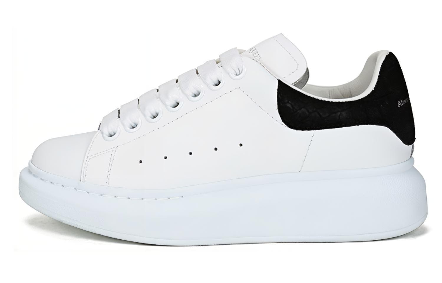 Alexander McQueen Oversized Sneaker 'White Black Suede' Women's