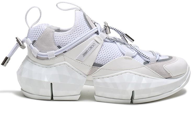 Jimmy Choo Diamond, увеличивающие рост низкие повседневные туфли, женские, белые