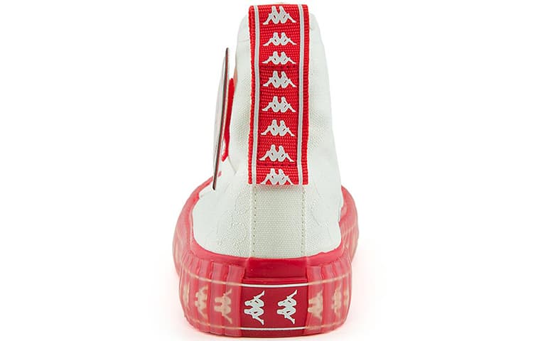 Kappa Противоскользящие износостойкие высокие туфли из парусины женские розово-белые